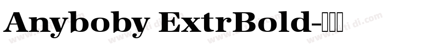 Anyboby ExtrBold字体转换